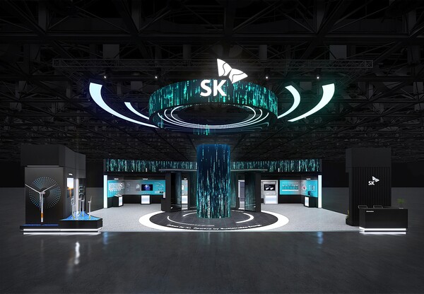 27~29일 부산 해운대구 벡스코(BEXCO)에서 열리는 2025 기후산업국제박람회(WCE) SK 전시관 조감도./사진=SK