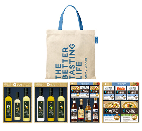 에코백 패키지(청정원 조미복합 세트 2종 및 프리미엄 오일에디션 2종) /대상