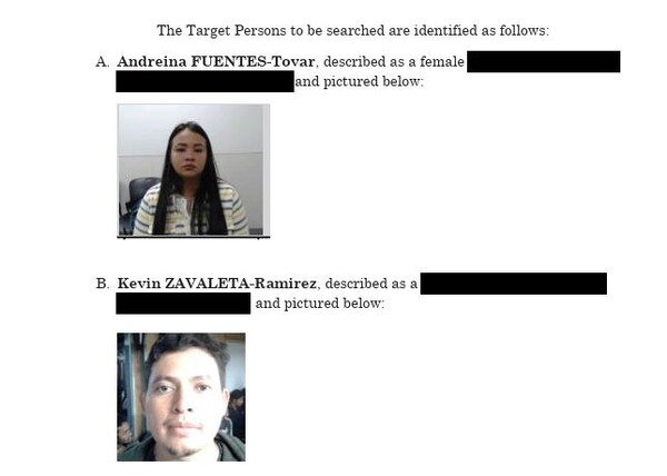 미국 조지아남부연방지방법원 크리스토퍼 레이 치안판사가  8월31일 발부한 현대차-LG에너지솔루션 합작 전기차 배터리 공장에 대한 압수수색영장에 적시된 불법체류 혐의자 4명 중 일부.