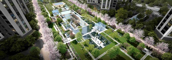 중앙광장 내 수경시설  시에클 스퀘어./삼성물산