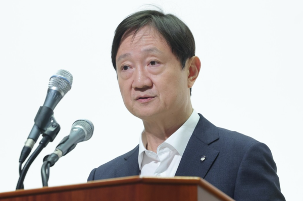 이찬진 금융감독원장이 2025년 9월 29일 서울 여의도 금융감독원에서 열린 금융소비자 보호 강화를 위한 임직원 결의대회에서 발언하고 있다. /사진=연합