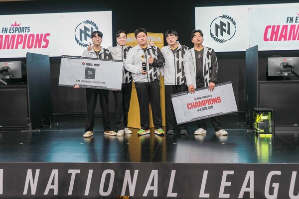 넥슨은 2025년 11월 5일 자회사 엠바크 스튜디오에서 개발한 팀 기반 FPS(1인칭 슈팅게임) '더 파이널스'(THE FINALS®)의 e스포츠 대회 ‘더 파이널스’ 코리아 내셔널 리그 서킷3 결승전에서 'FN 이스포츠'(FN Esports)팀이 최종 우승을 차지했다고 밝혔다. /사진=넥슨
