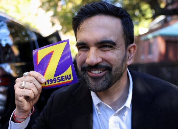 2025년 11월4일(현지시간) 뉴욕시장 선거에서 당선된 민주당 조란 맘다니 뉴욕주 의원./로이터연합