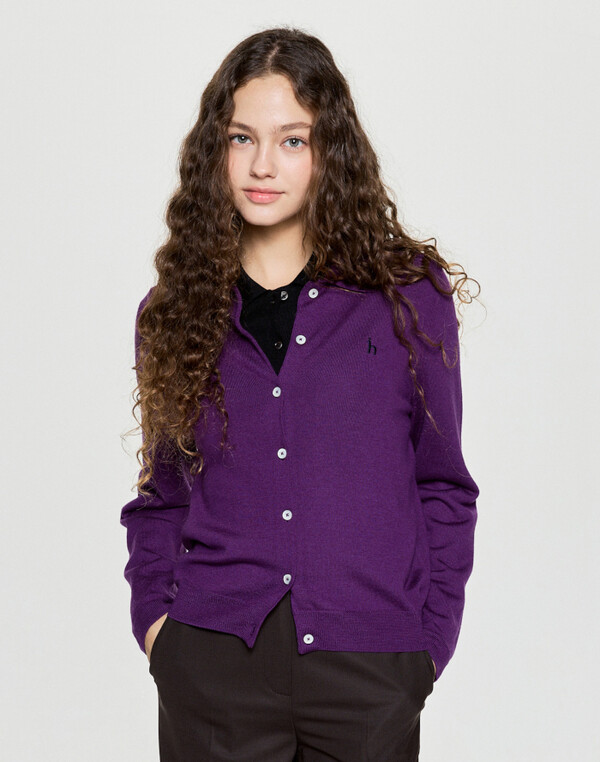 헤지스여성 '25FW 퍼플 가디건 /LF
