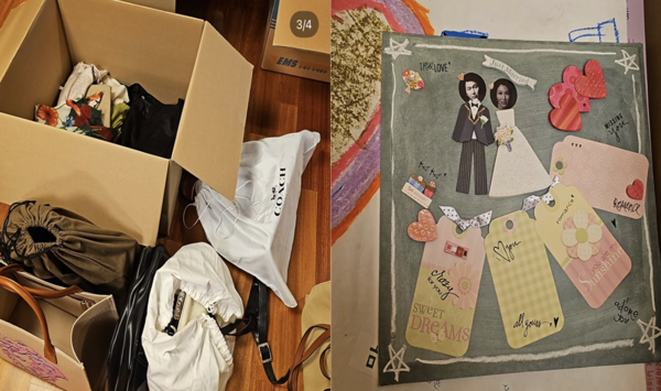 노소영 아트센터 나비 관장 6일 올린 게시물에 언급 된 자녀들이 어린 시절 만든 가족카드./사진=노소영 인스타그램 캡처.