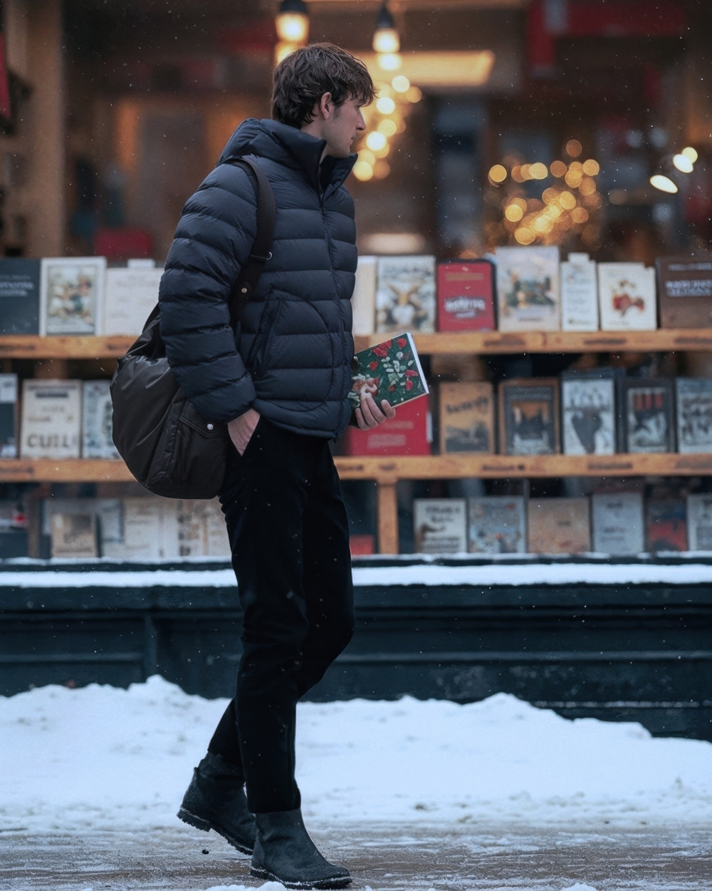 LF 헤지스(HAZZYS) 2025 FW 프리미엄 아우터 컬렉션 화보. 남성 라인은 기존 경량 다운 대비 보다 약 300g 가벼워진 400g대의 초경량 프리미엄 구스다운 패딩 트러커, 셔켓(셔츠+자켓) 스타일의 숏다운 등으로 간결하면서도 격식 있는 룩을 제안한다. 2025.11.17./사진=LF