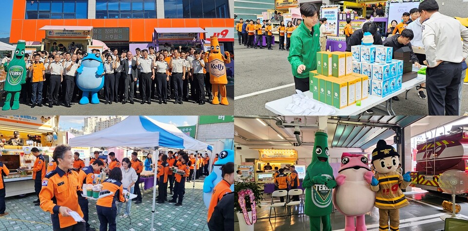 2025년 하이트진로 ‘감사의 간식차’ 행사 모습 모음. 2025.11.21./사진=하이트진로