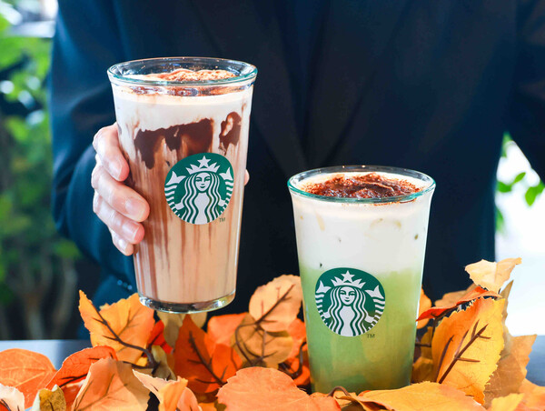 블랙 글레이즈드 라떼(좌)와 말차 글레이즈드 티 /25.11.25. 스타벅스 코리아